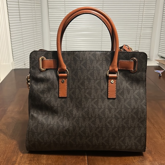Michael Kors Large Brown Signature Hamilton Tote EUC - Picture 5 of 11